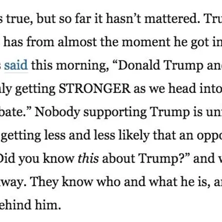 Quotes and excerpts from people on all sides of the discussion about Donald Trump and whether he should be our next President