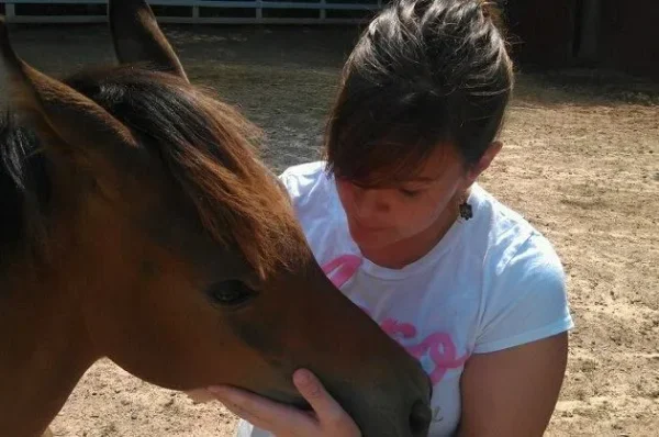 Obie as a yearling with Ronda