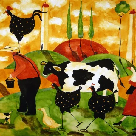 Tranquility in Primitive Artwork