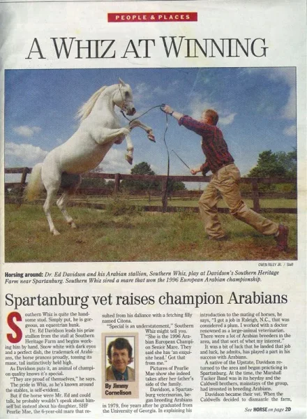 Greenville newspaper article/photo