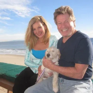 Ryan O’Neal and Mozart the dog