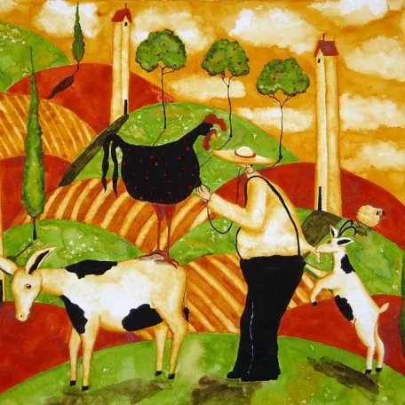 Tranquility in Primitive Artwork