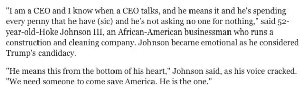 Quotes and excerpts from people on all sides of the discussion about Donald Trump and whether he should be our next President