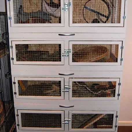 The cage I built for Elune and Jadzia. H165xW100xD50 cm.