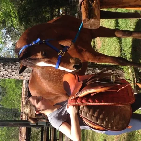 Doux and his rider and owner Madeline Rich.