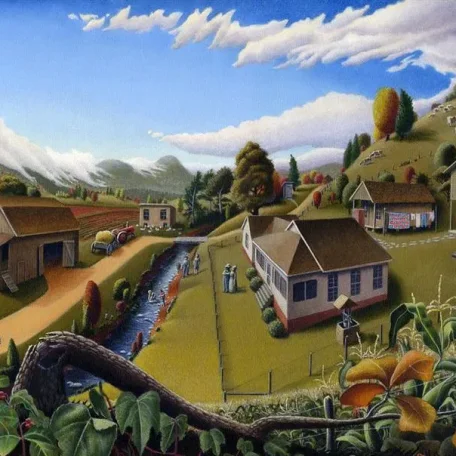 Tranquility in Primitive Artwork