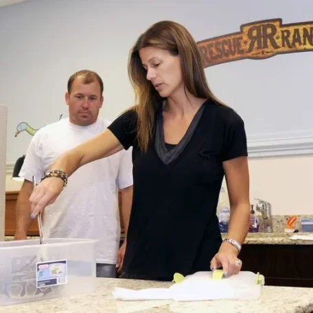 NASCAR couple shares passion for sheltering goats, rabbits, birds, exotic reptiles and even a cow on 177-acre property north of Charlotte.